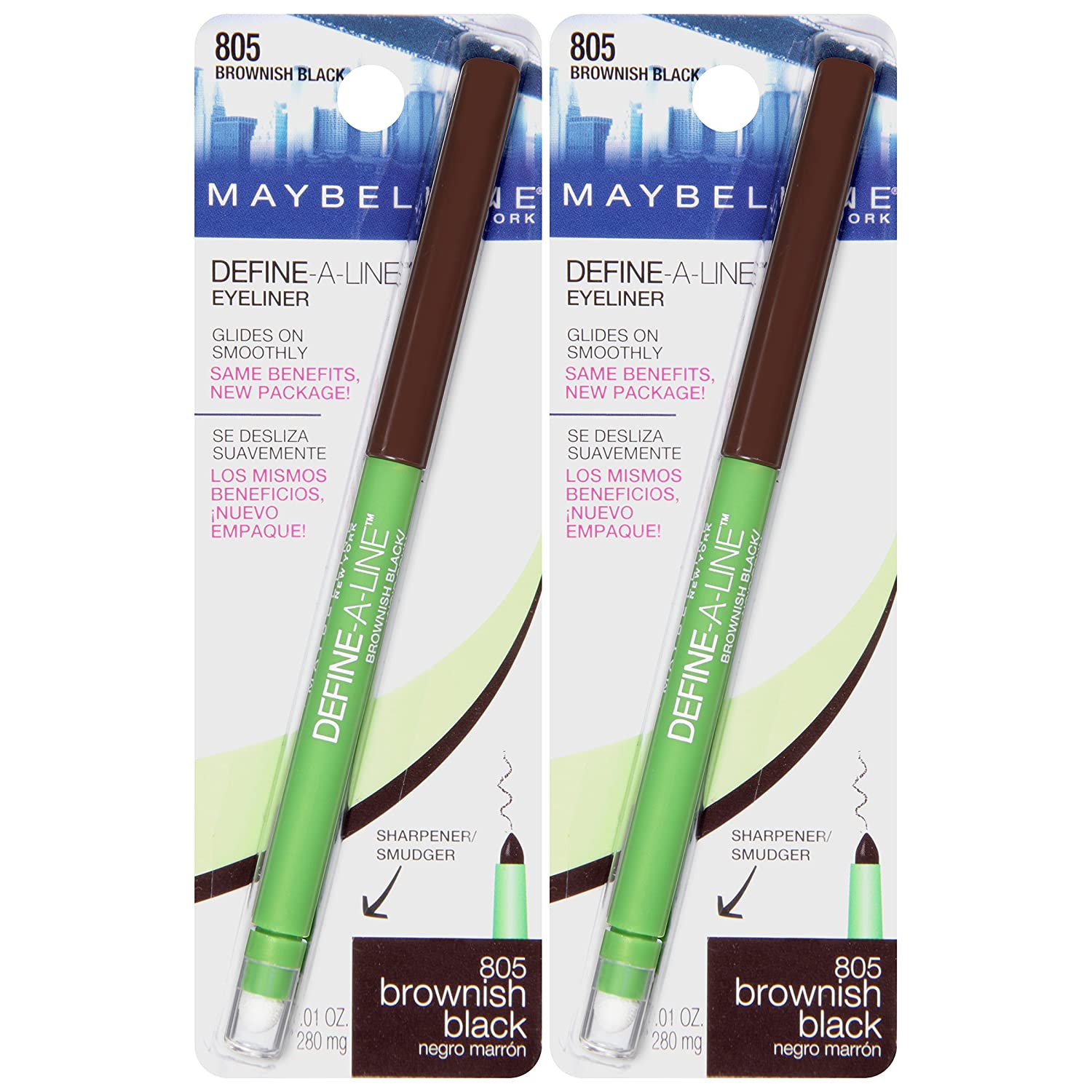 Maybelline Define-A-Line Eyeliner, Brownish Black (Pack of 2) - Image 2